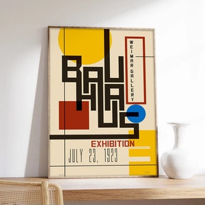 Affiche Bauhaus, Bauhaus Exhibition Poster I, par Martin Geller, Poster Bauhaus, Art abstrait, Impression d'art sur papier de qualité musée image 1