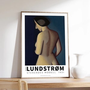 Lundstrom Poster, Stehendes Modell, Kubismus, Kunstdruck auf Museumsqualitätspapier