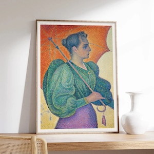 Poster Signac, Paul Signac, Impressionismo, Donna con ombrello, Poster della mostra, Stampa artistica su carta di qualità museale