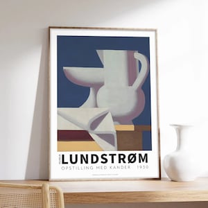 Lundstrom Poster, Vilhelm Lundstrom, Kubismus Poster, Modernismus, Ausstellungsplakat, Kunstdruck in Museumsqualität auf Papier