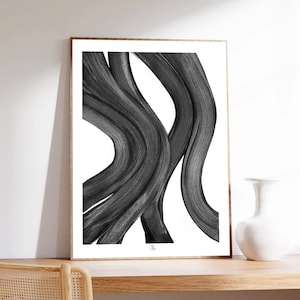 Póster minimalista, arte abstracto, blanco y negro, El ojo, Impresión artística sobre papel de calidad de museo