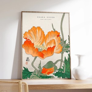 Impresión japonesa, Cartel de aves y plantas, Cartel de Japón, Ohara Koson, Cartel de la naturaleza, Impresión de arte en papel de calidad de museo