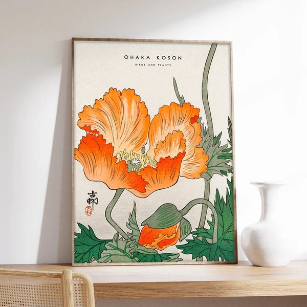 Estampe Japonaise, Affiche Birds and plants, Affiche Japon, Ohara Koson, Poster Nature, Impression d'art sur papier de qualité musée