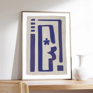 Cartel de arte abstracto, "Civilización Antigua" de Bastien Bouta, Minimalista, Arte mural, Pintura, Impresión en papel de calidad de museo