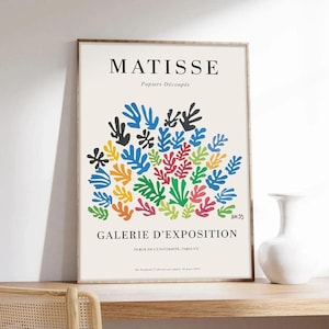 Poster di Matisse, Carte tagliate, Henri Matisse, Ritagli, Arte astratta, Stampa artistica su carta di qualità museale