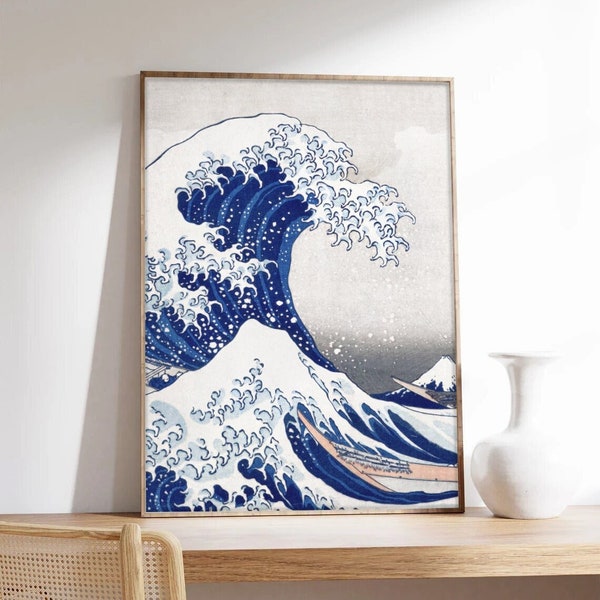 Japanese Print, The Great Wave of Kanagawa, Hokusai Poster, Exhibition Poster, Museum Quality Art Printing on Paper