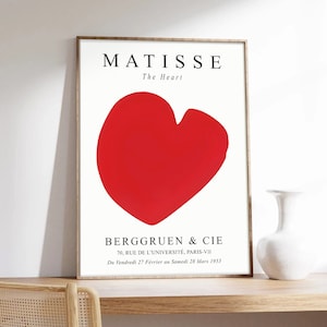 Matisse Poster, Das Herz, Kunstposter, Druck auf hochwertigem Papier
