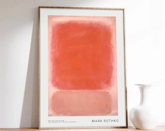 Mark Rothko Poster, Red and Pink on Pink, 1953, Modern Art Poster, Fine Art Print on Museum Quality Paper