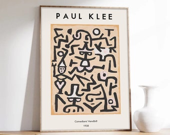 Paul Klee Poster, Abstract Art, Abstract Poster, Comedians' Handbill, Exhibition Poster, Museum Quality Art Printing on Paper