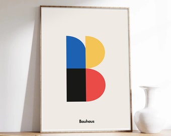 Plakat Bauhaus, Plakat minimalistyczny, Plakat Bauhaus, Sztuka abstrakcyjna, Druk artystyczny w jakości muzealnej na papierze