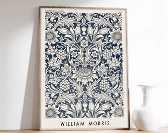 William Morris Poster, Art Nouveau, William Morris, Floral Patterns, Exhibition Poster, Fine Art Print on Museum Quality Paper