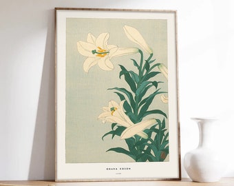 Japanse prent, lelieposter, Japanposter, Ohara Koson, natuurposter, kunstprint op museumkwaliteit papier