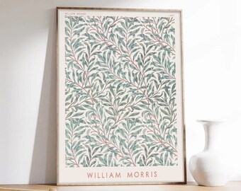 Morris Poster, William Morris, Art Nouveau, Flower Motifs, Exhibition Poster, Museum Quality Art Printing on Paper