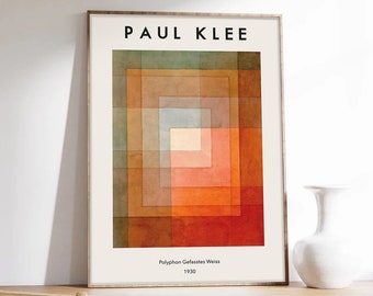 Paul Klee Poster, Abstract Art, Klee Poster, Abstract Poster, Polyphon, Exhibition Poster, Museum Quality Art Printing on Paper