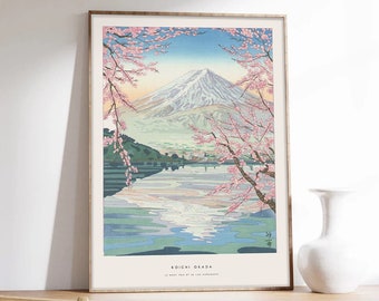 Koichi Okada, Mount Fuji and Lake Kawaguchi, art poster on 200g premium paper