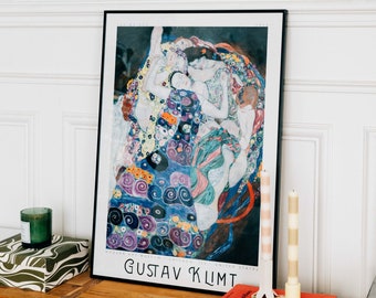 Manifesto di Gustav Klimt, La fanciulla, Klimt, Art Nouveau, Manifesto della mostra, Stampa artistica su carta di qualità museale