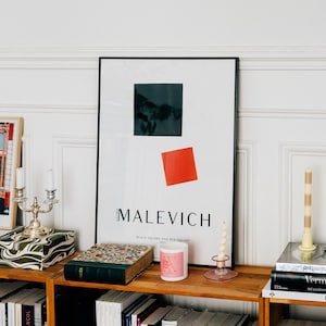 Poster Malevich, Kazimir Malevich, Quadrati, arte astratta, poster della mostra, stampa d'arte su carta di qualità museale