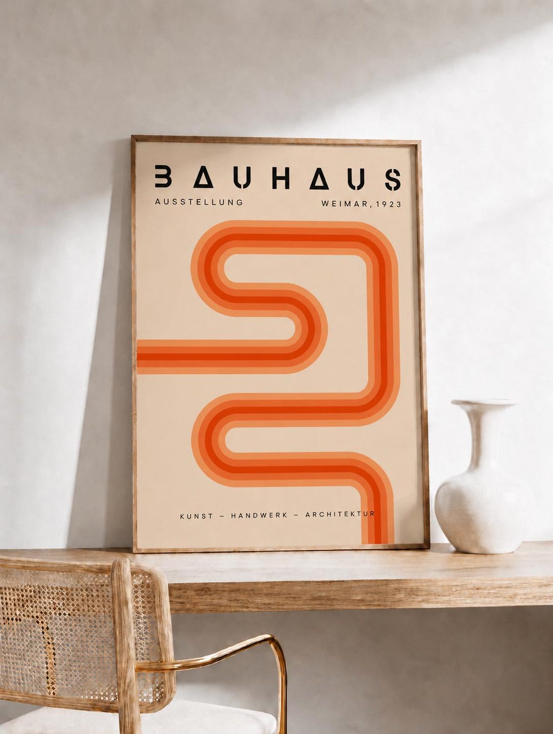 Bauhaus Poster 1923 Geometric Line Art Minimalist Wall Art Modern ...
