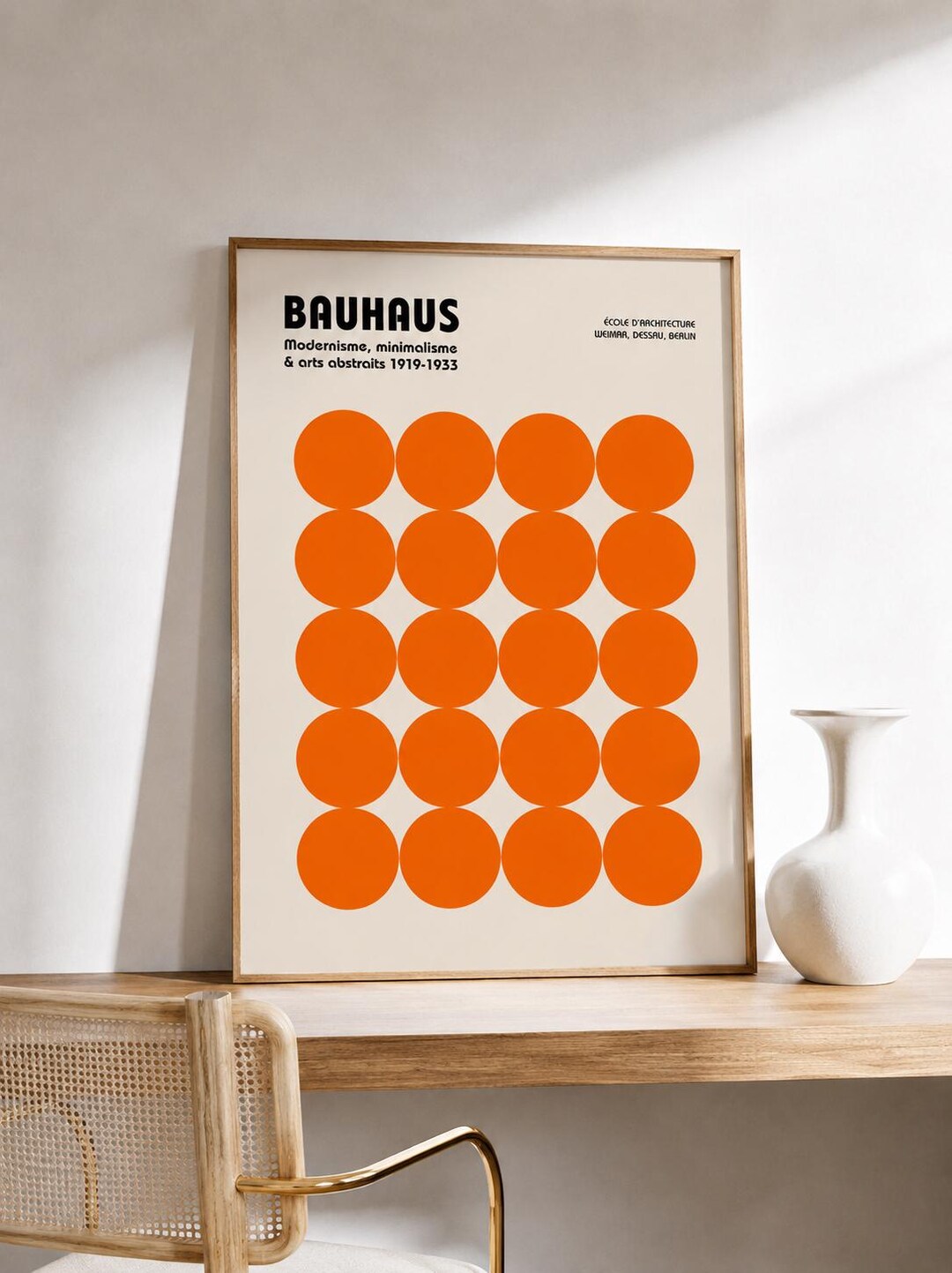 Bauhaus Poster Geometric Wall Art Minimalist Print Mid Century Modern ...