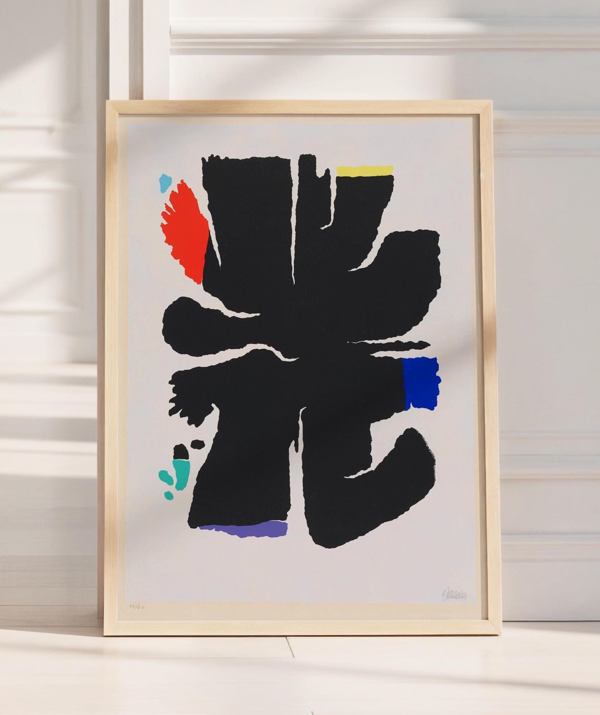 Willi Baumeister ARU 5b Print, 1955 Abstract Bauhaus Poster, Mid