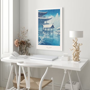 Japanese Print, Hasui Kawase, Japan Poster, Snow on Lake, Kawase Poster, Winter Poster, Museum Quality Art Printing on Paper image 5