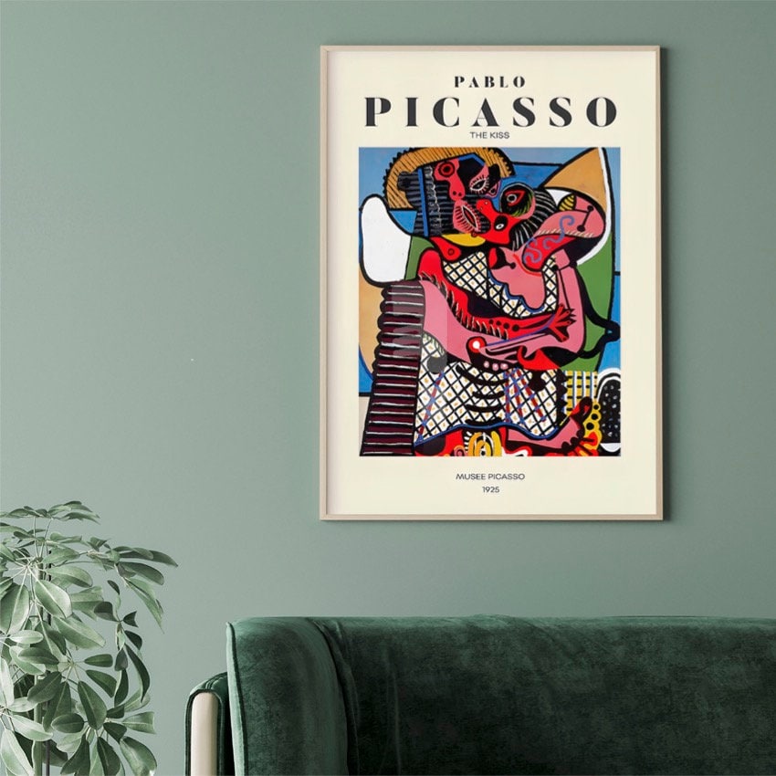 Picasso Poster, the Kiss by Pablo Picasso, Art Poster, Cubism