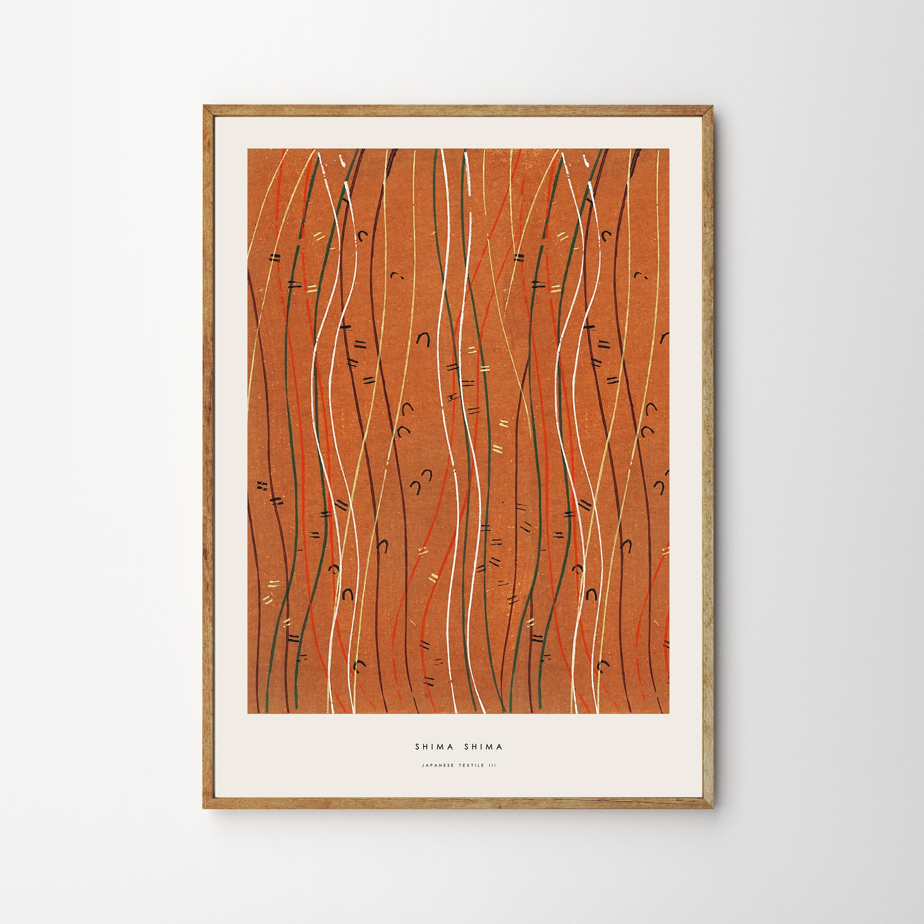 Shima Shima, Japanese Textile Iii, Affiche d'art sur Papier Premium de 200G