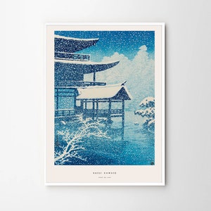 Japanese Print, Hasui Kawase, Japan Poster, Snow on Lake, Kawase Poster, Winter Poster, Museum Quality Art Printing on Paper image 8