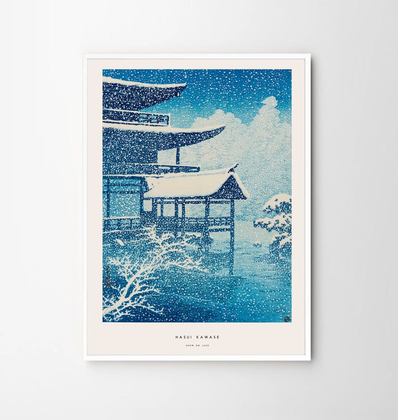 Japanese Print, Hasui Kawase, Japan Poster, Snow on Lake, Kawase Poster, Winter Poster, Museum Quality Art Printing on Paper image 8