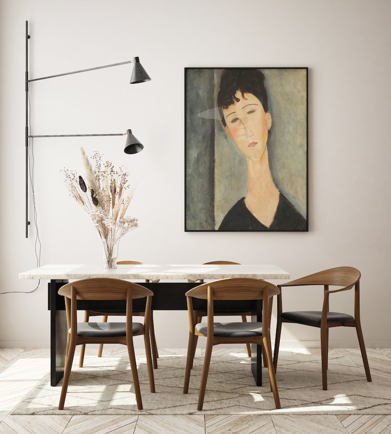 Modigliani Poster, Modern Art, Figure of Woman, Amedeo Modigliani ...