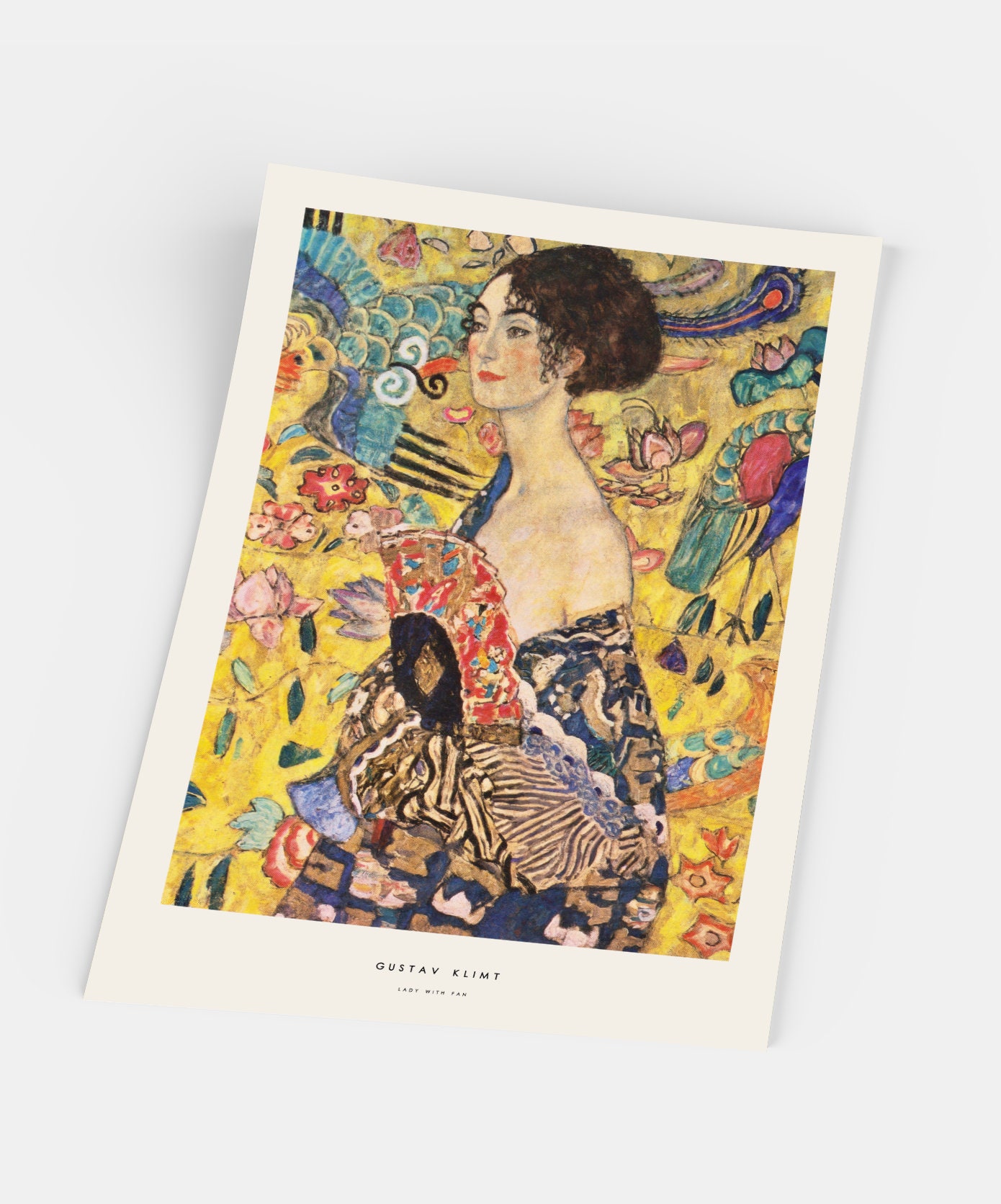 Gustav Klimt Poster, Lady With Fan, Klimt, Modern Art, Fine Art Print ...