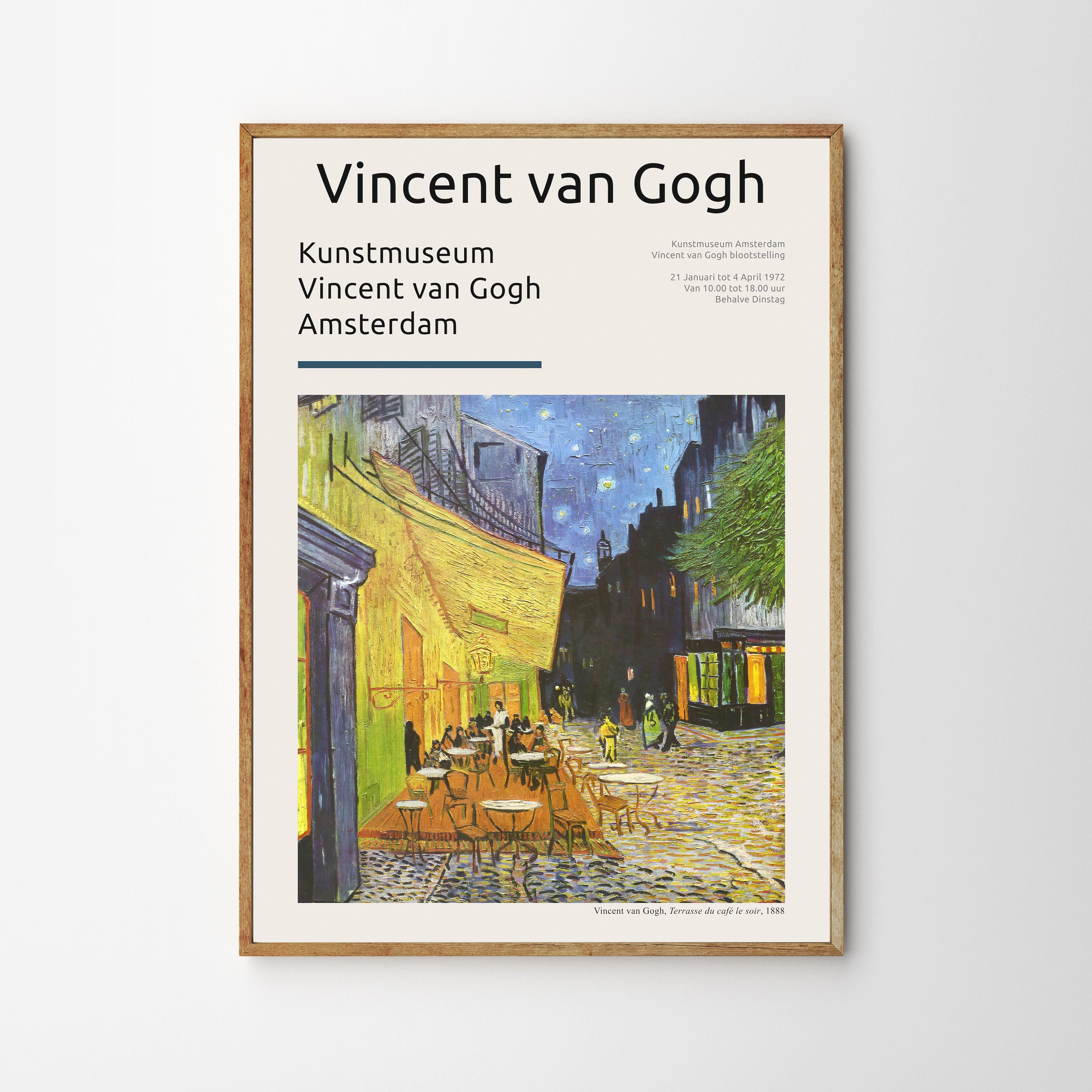 Vincent Van Gogh, Terrasse Du Café Le Soir, Affiche d'art sur Papier Premium de 200G