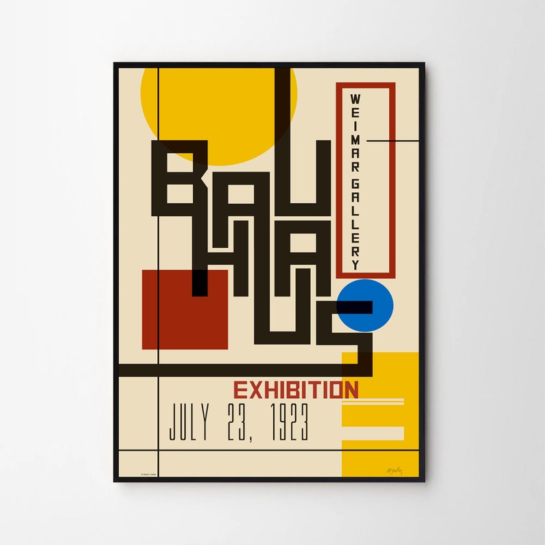 Affiche Bauhaus, Bauhaus Exhibition Poster I, par Martin Geller, Poster Bauhaus, Art abstrait, Impression d'art sur papier de qualité musée image 10