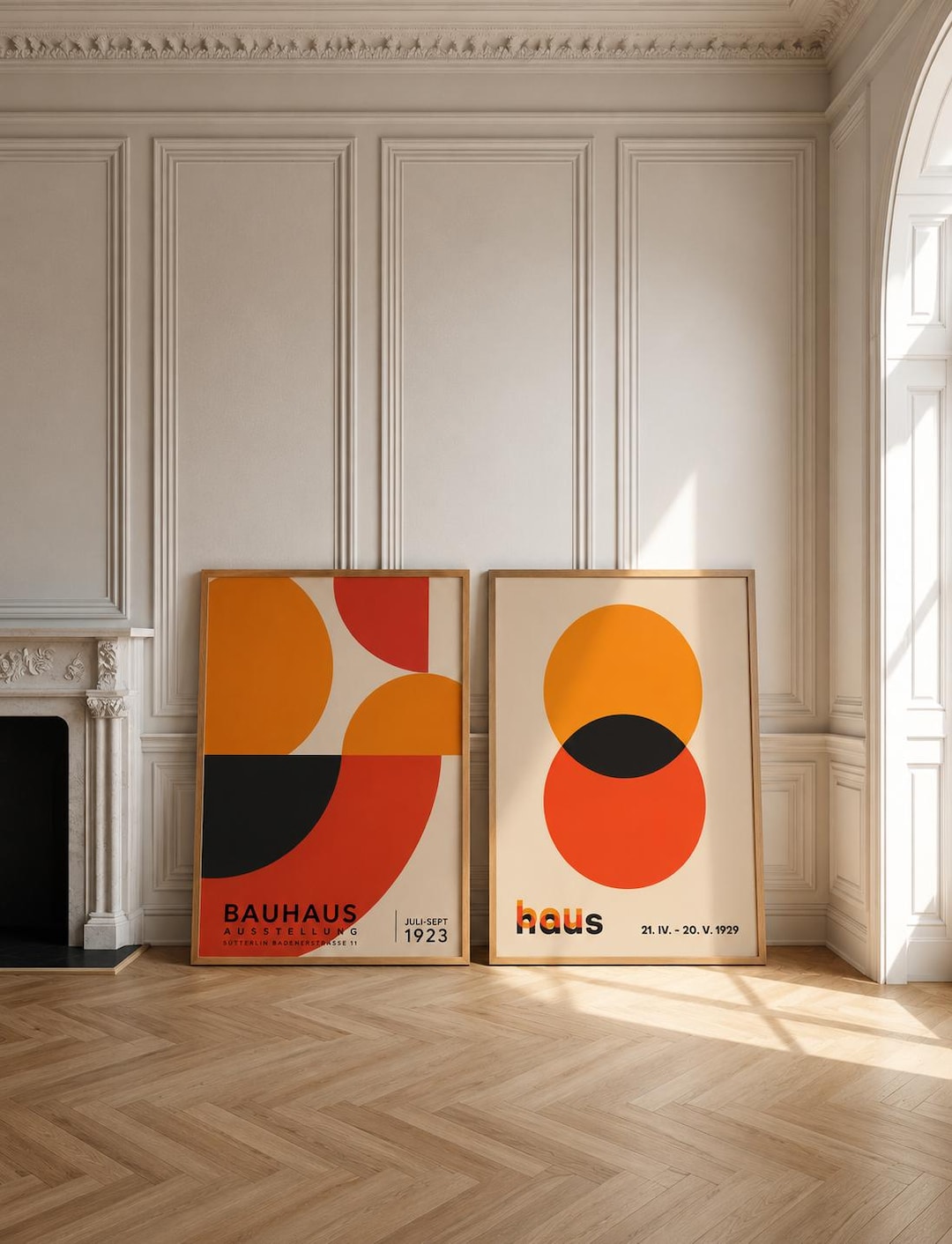 Bauhaus Geometric Print Set, Mid Century Modern Wall Art, Abstract ...