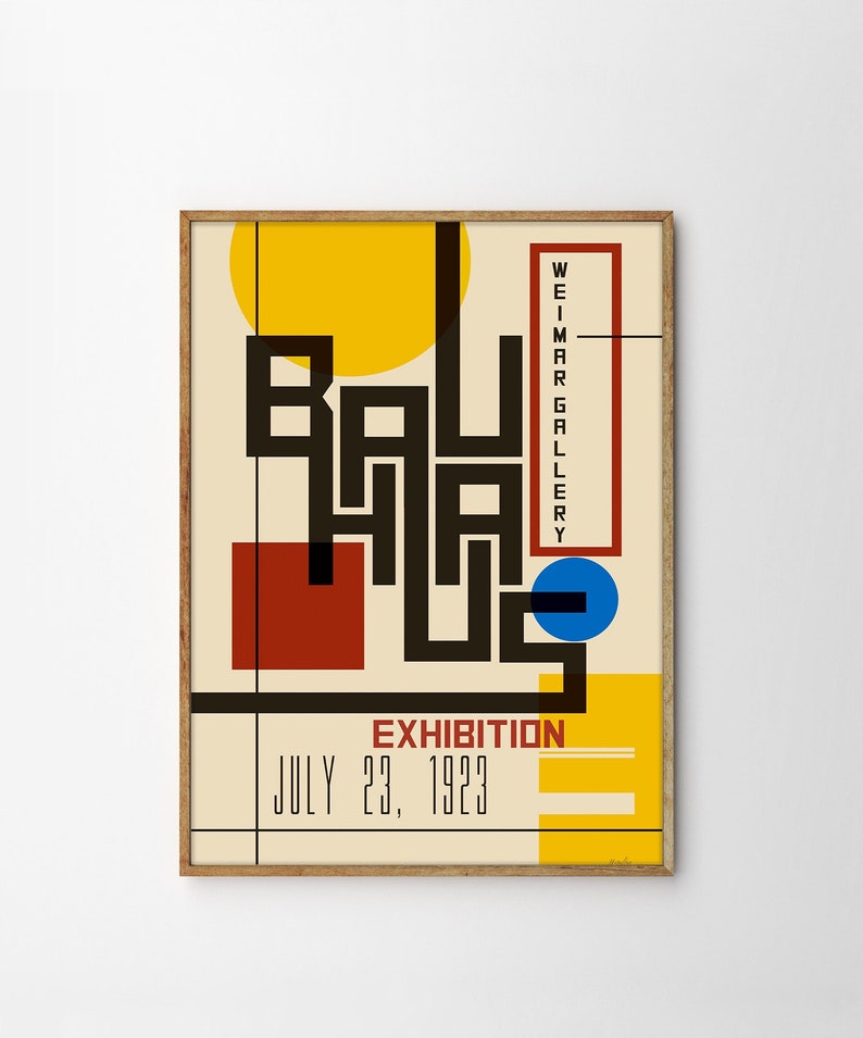 Affiche Bauhaus, Bauhaus Exhibition Poster I, par Martin Geller, Poster Bauhaus, Art abstrait, Impression d'art sur papier de qualité musée image 4