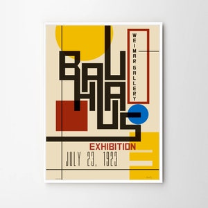 Affiche Bauhaus, Bauhaus Exhibition Poster I, par Martin Geller, Poster Bauhaus, Art abstrait, Impression d'art sur papier de qualité musée image 9