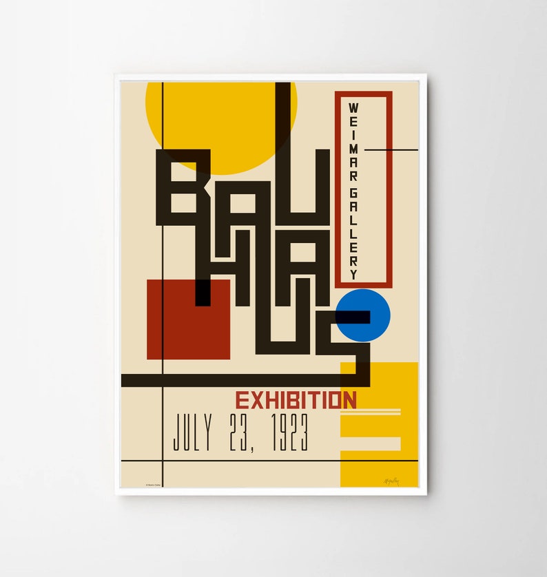 Affiche Bauhaus, Bauhaus Exhibition Poster I, par Martin Geller, Poster Bauhaus, Art abstrait, Impression d'art sur papier de qualité musée image 9