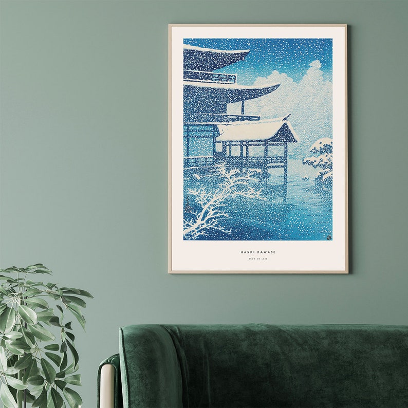 Japanese Print, Hasui Kawase, Japan Poster, Snow on Lake, Kawase Poster, Winter Poster, Museum Quality Art Printing on Paper image 4