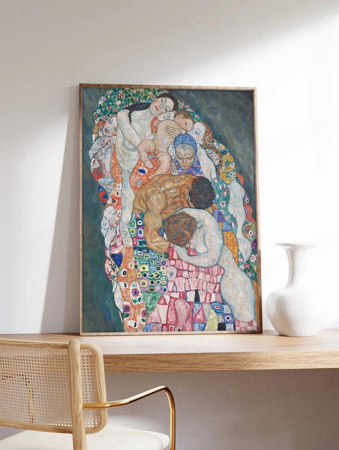 Gustav Klimt Poster, Death and Life, Klimt, Art Nouveau, Exhibition ...