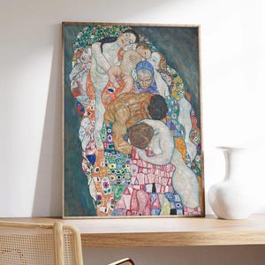 Manifesto di Gustav Klimt, Morte e vita, Klimt, Art Nouveau, Manifesto della mostra, Stampa artistica su carta di qualità museale