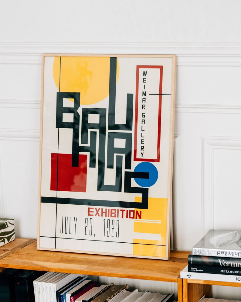 Affiche Bauhaus, Bauhaus Exhibition Poster I, par Martin Geller, Poster Bauhaus, Art abstrait, Impression d'art sur papier de qualité musée image 2