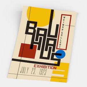 Affiche Bauhaus, Bauhaus Exhibition Poster I, par Martin Geller, Poster Bauhaus, Art abstrait, Impression d'art sur papier de qualité musée image 3