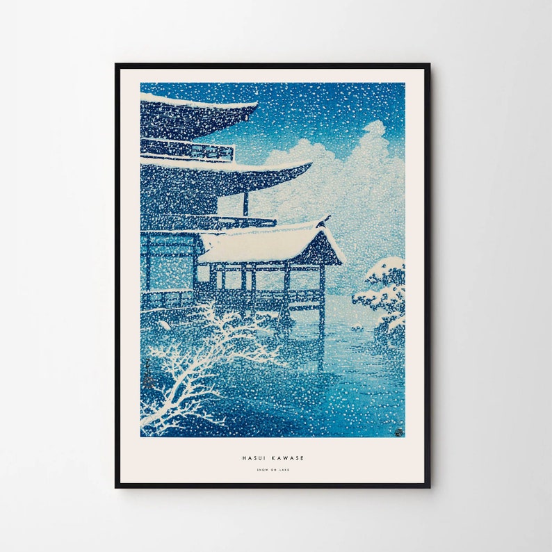 Japanese Print, Hasui Kawase, Japan Poster, Snow on Lake, Kawase Poster, Winter Poster, Museum Quality Art Printing on Paper image 9