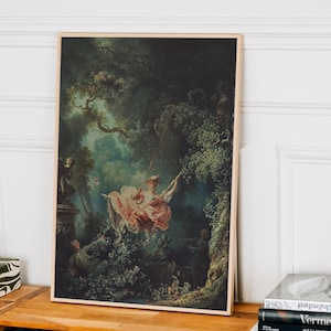 Jean-Honoré Fragonard Poster - L'altalena (1767), Poster artistico, Poster della mostra, Stampa artistica su carta di qualità museale