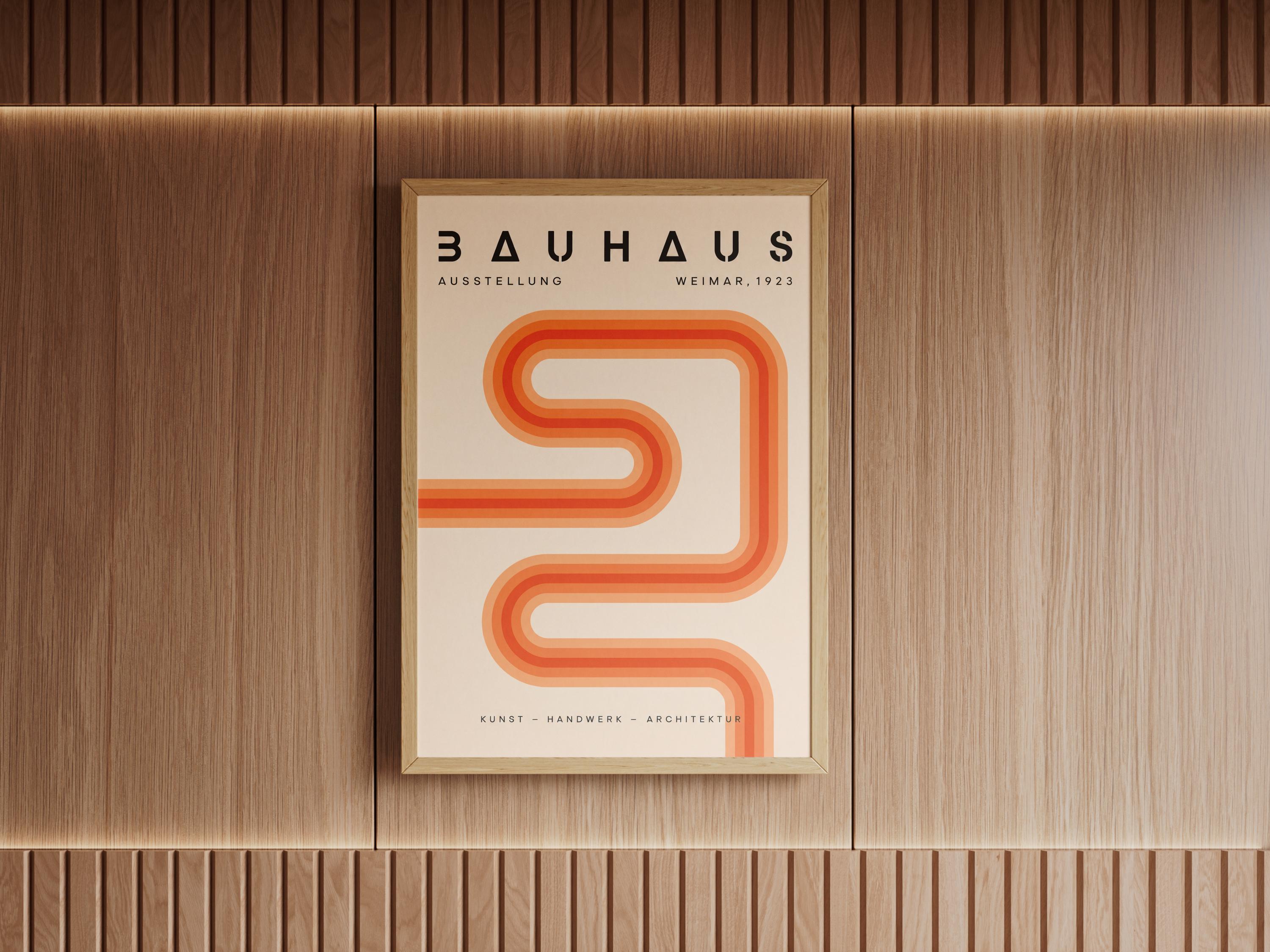 Bauhaus Poster 1923 Geometric Line Art Minimalist Wall Art Modern ...