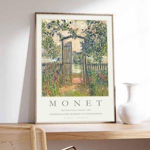Claude Monet Poster, Das Gartentor in Vetheuil, Monet Poster, Ausstellungsposter, Kunstdruck auf Museumsqualitätspapier