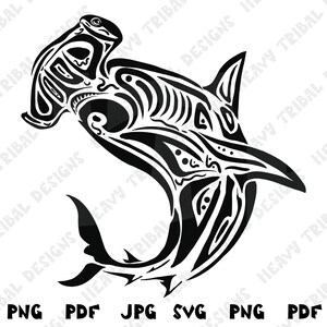 Tribal Hammerhead Shark SVG, Shark SVG, Hammerhead Shark svg, Hammer Head Shark svg, Maori svg, Tribal Shark svg, Hammerhead svg