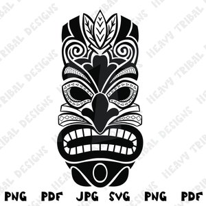 Hawaiian Tiki SVG, Tiki SVG, Tiki png, Tribal svg, Tiki Mask svg, Tiki Mask Clipart, Maori svg, Tiki Head svg, Tiki Party, Tiki Clipart SVG