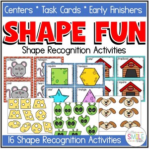 Printable Shape Sorting and Matching Preschool Game Educational Learning Centers Shapes