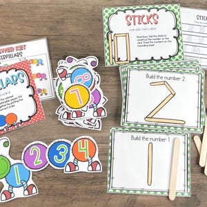 Kindergarten Math Task Box Centers & Learning Activities Counting ...